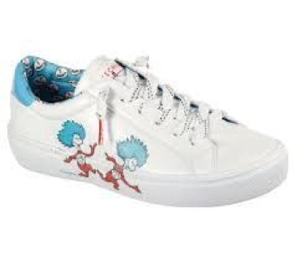 Skechers X Dr. Seuss Sneakers Shoes Thing 1 Thing 2 White Retro Kidcore Sz 10